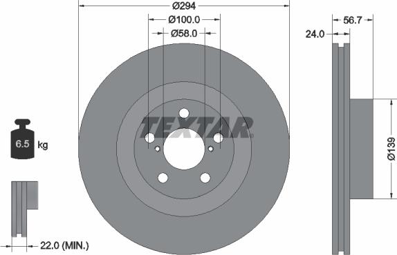 Textar 92139503 - Kočioni disk www.molydon.hr