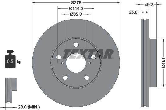 Textar 92139703 - Kočioni disk www.molydon.hr