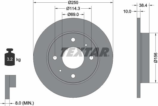 Textar 92134900 - Kočioni disk www.molydon.hr