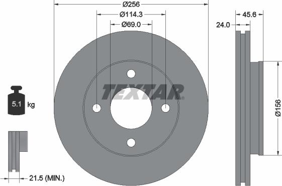 Textar 92134800 - Kočioni disk www.molydon.hr