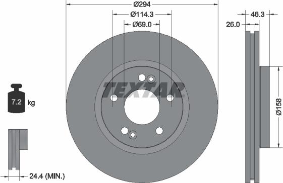 Textar 92136400 - Kočioni disk www.molydon.hr