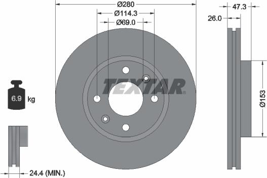 Textar 92136600 - Kočioni disk www.molydon.hr