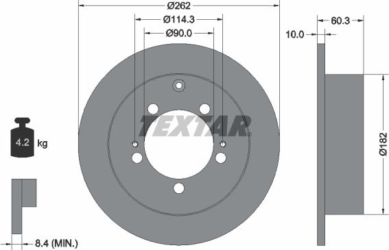 Textar 92136103 - Kočioni disk www.molydon.hr