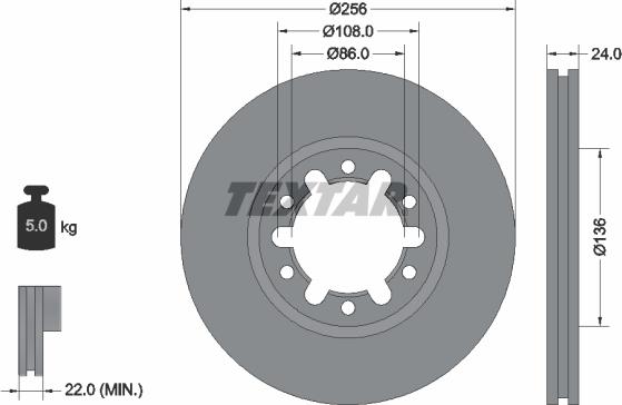 Textar 92136200 - Kočioni disk www.molydon.hr