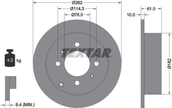 Textar 92130900 - Kočioni disk www.molydon.hr