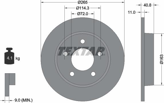 Textar 92130503 - Kočioni disk www.molydon.hr