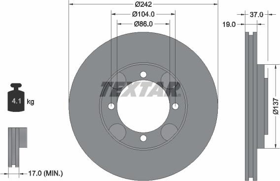 Textar 92130700 - Kočioni disk www.molydon.hr