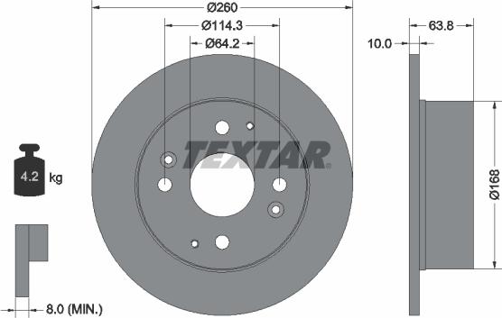 Textar 92138600 - Kočioni disk www.molydon.hr