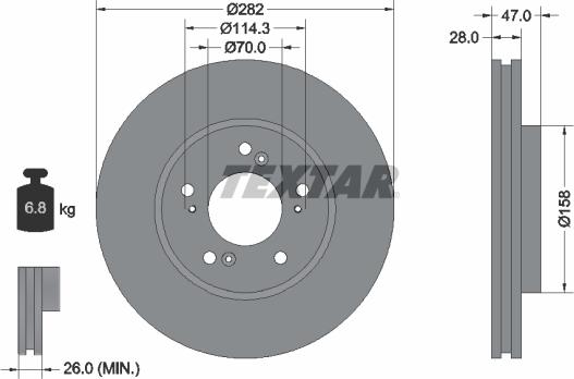 Textar 92138700 - Kočioni disk www.molydon.hr