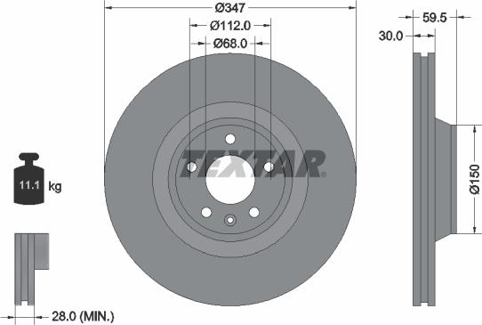 Textar 92132405 - Kočioni disk www.molydon.hr