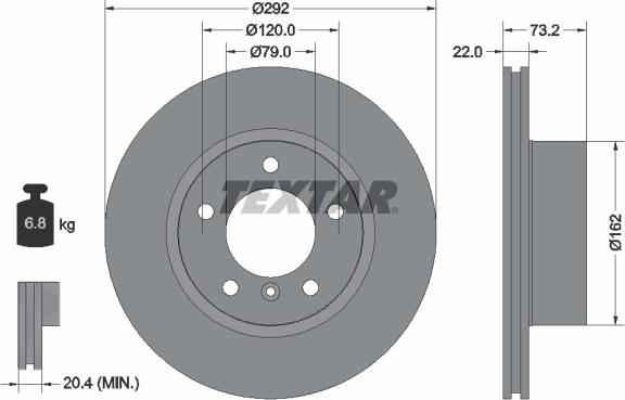 Textar 92132800 - Kočioni disk www.molydon.hr