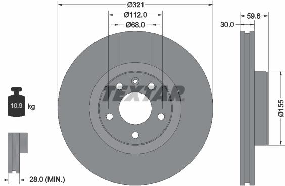 Textar 92132300 - Kočioni disk www.molydon.hr