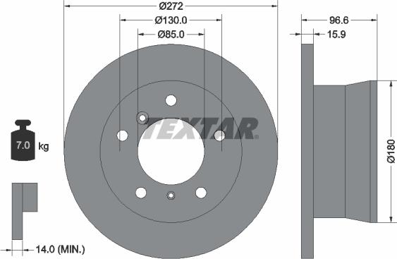 Textar 92137605 - Kočioni disk www.molydon.hr