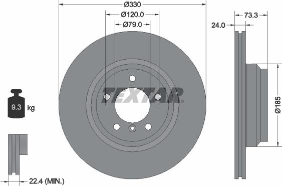 Textar 92137805 - Kočioni disk www.molydon.hr