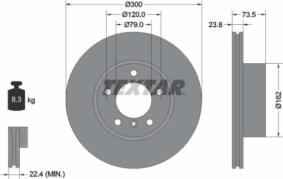 Textar 92137705 - Kočioni disk www.molydon.hr