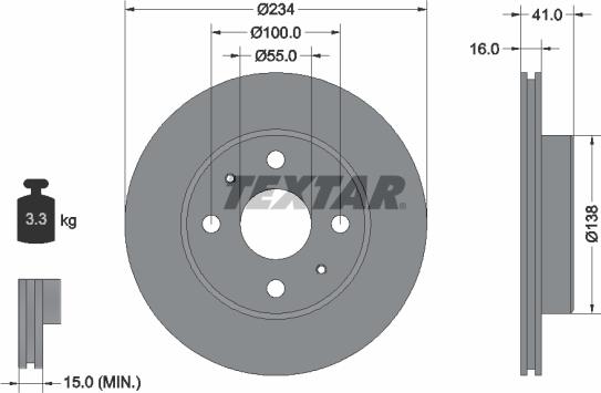 Textar 92129100 - Kočioni disk www.molydon.hr