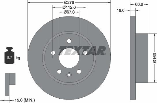 Textar 92129200 - Kočioni disk www.molydon.hr