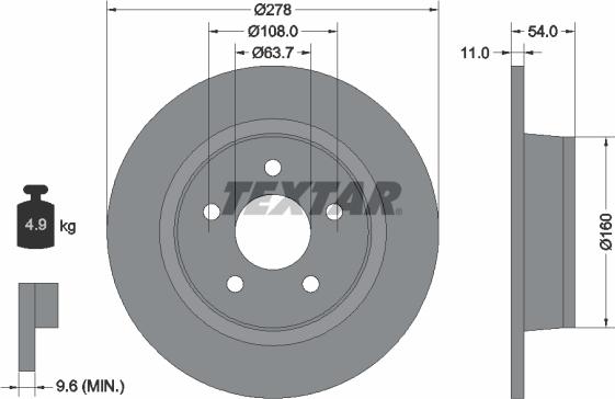 Textar 92124900 - Kočioni disk www.molydon.hr