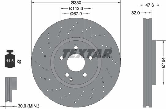 Textar 92124100 - Kočioni disk www.molydon.hr