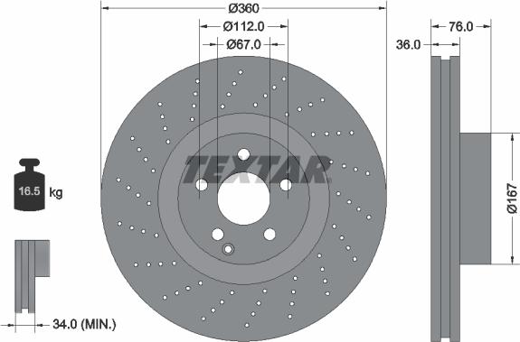 Textar 92124200 - Kočioni disk www.molydon.hr