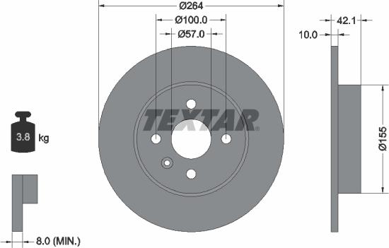 Textar 92124700 - Kočioni disk www.molydon.hr