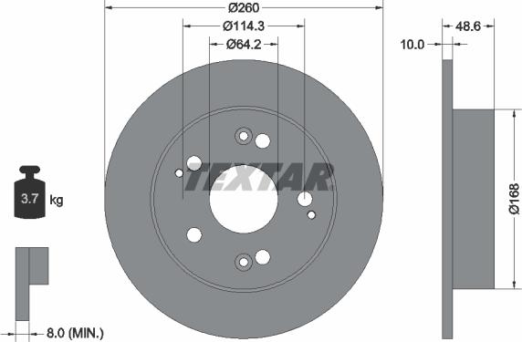 Textar 92125100 - Kočioni disk www.molydon.hr