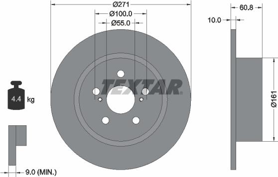 Textar 92126500 - Kočioni disk www.molydon.hr