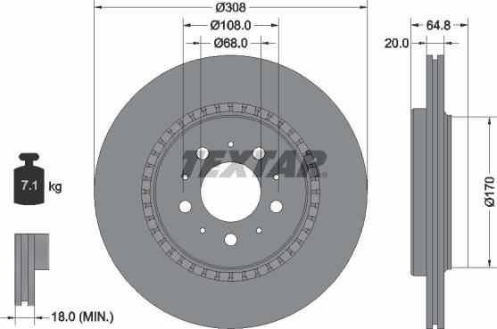 Textar 92126803 - Kočioni disk www.molydon.hr