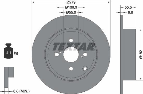 Textar 92126300 - Kočioni disk www.molydon.hr