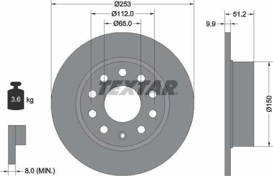 Textar 92120905 - Kočioni disk www.molydon.hr