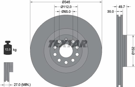 Textar 92120605 - Kočioni disk www.molydon.hr