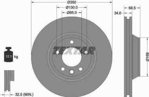 Textar 92121710 - Kočioni disk www.molydon.hr