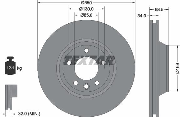 Textar 92121700 - Kočioni disk www.molydon.hr