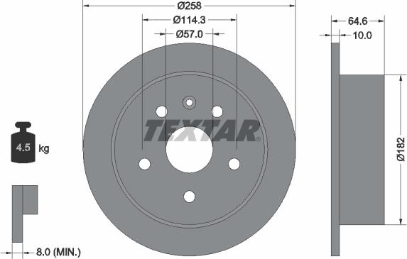 Textar 92128900 - Kočioni disk www.molydon.hr