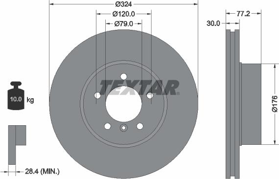 Textar 92122603 - Kočioni disk www.molydon.hr