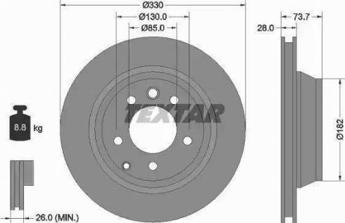 Textar 92122010 - Kočioni disk www.molydon.hr