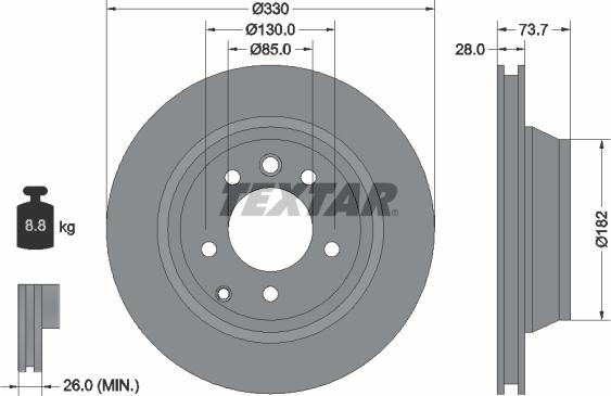 Textar 92122000 - Kočioni disk www.molydon.hr