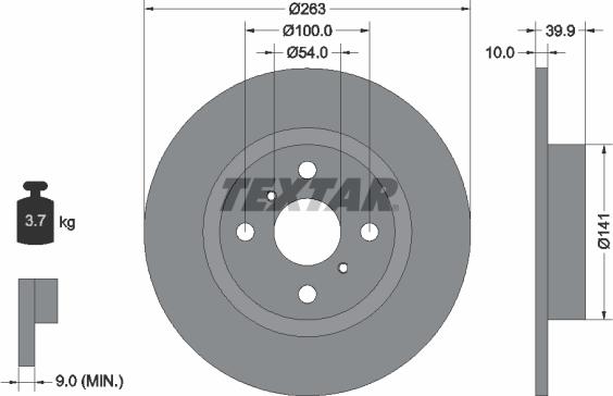 Textar 92179303 - Kočioni disk www.molydon.hr