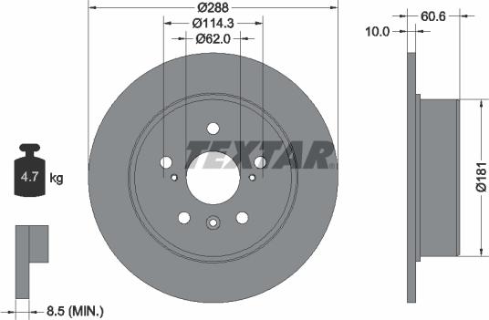 Textar 92174900 - Kočioni disk www.molydon.hr