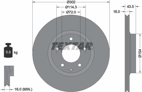 Textar 92174503 - Kočioni disk www.molydon.hr