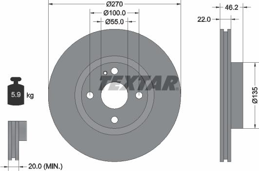 Textar 92175900 - Kočioni disk www.molydon.hr