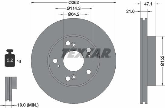 Textar 92175803 - Kočioni disk www.molydon.hr