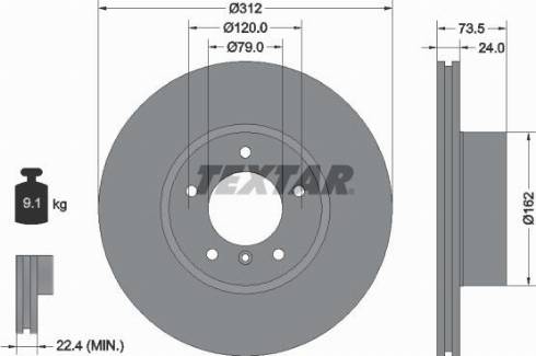 Textar 92176100 - Kočioni disk www.molydon.hr