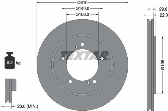 Textar 92170503 - Kočioni disk www.molydon.hr