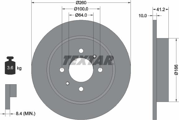 Textar 92171203 - Kočioni disk www.molydon.hr