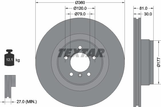 Textar 92178405 - Kočioni disk www.molydon.hr