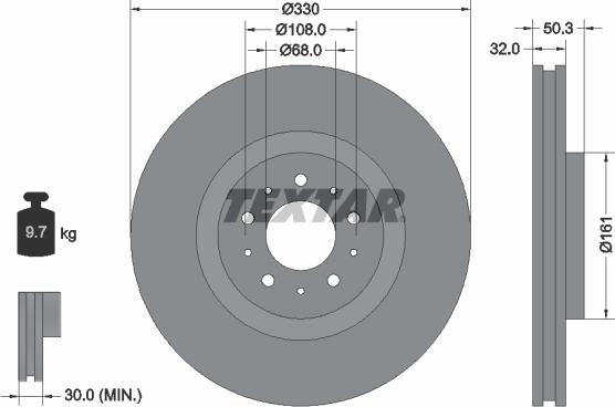 Textar 92178105 - Kočioni disk www.molydon.hr