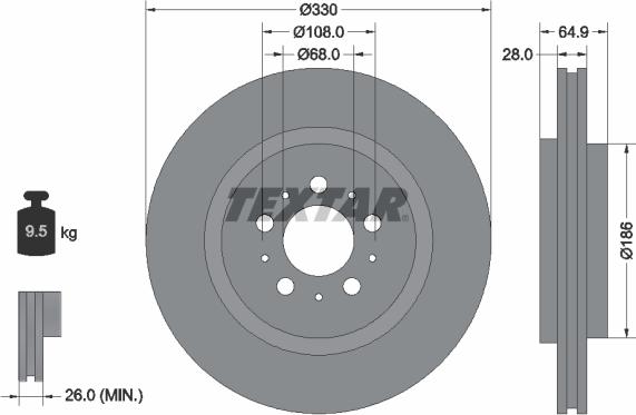 Textar 92178305 - Kočioni disk www.molydon.hr