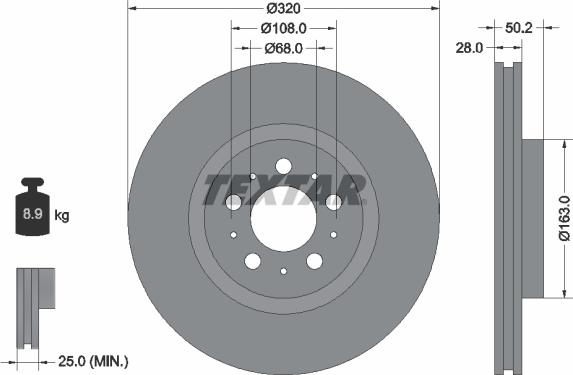 Textar 92178205 - Kočioni disk www.molydon.hr