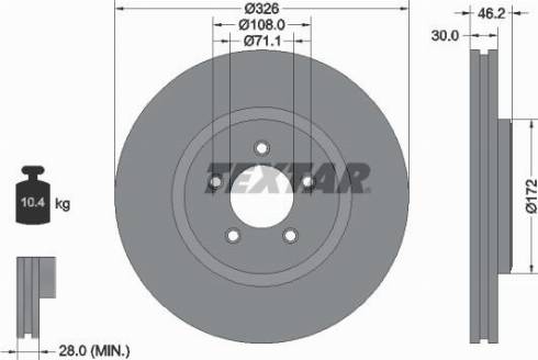 Textar 92173500 - Kočioni disk www.molydon.hr